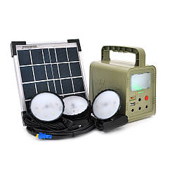DR Портативний ліхтар BRAZZERS BRPF-CF42/5, Solar panel 5W, LiFePO4 — 42Wh, DC: 3.2V, USB: 1x5V/2A, 3x6W Led