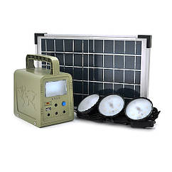 DR Портативний ліхтар BRAZZERS BRPF-CF42/18, Solar panel 18W, LiFePO4 — 42Wh, DC: 2x3.2V, USB:: 1x5V/2A, 3x6W