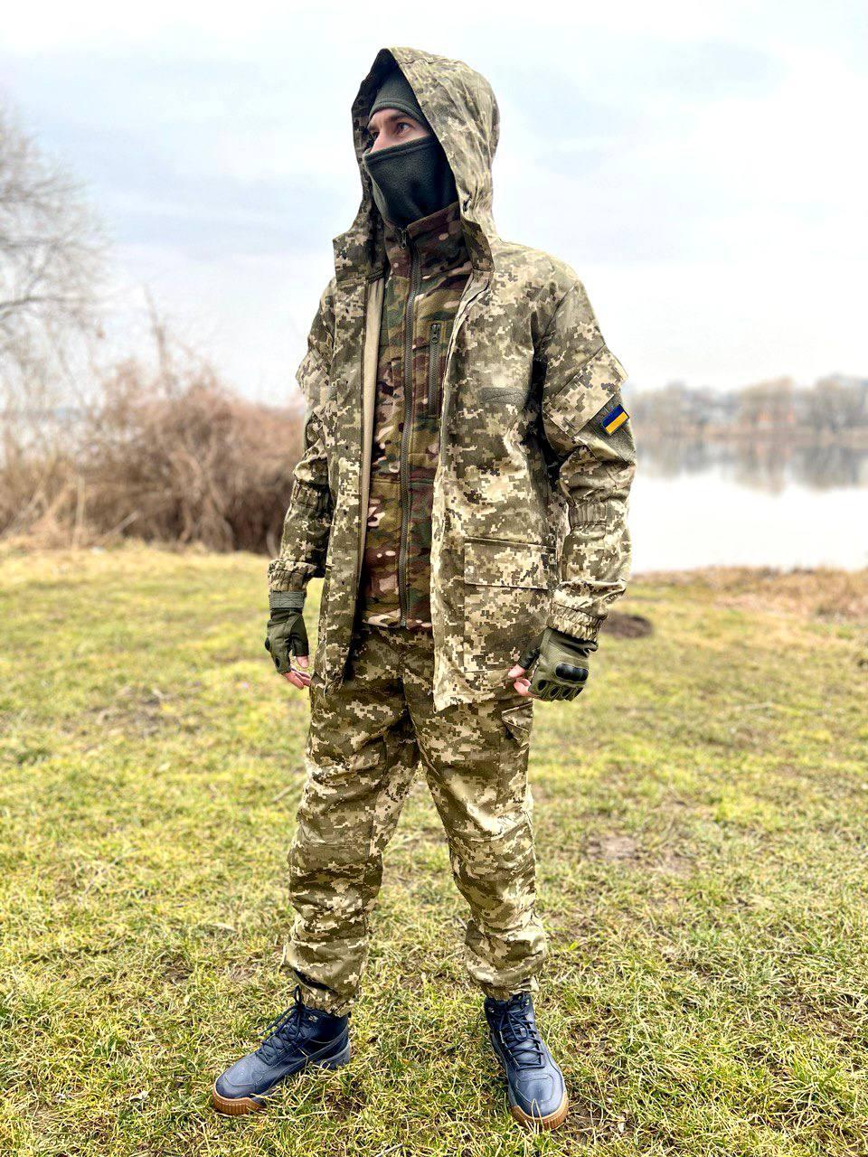 Форма військова Горка весняна піксель Костюм армійський літній куртка з капюшоном та штани Розмір 46-60