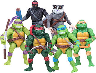 Набір фігурок 6шт м\ф "Черепашки Ніндзя" - TMNT, 13CM