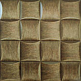 Декоративна ПВХ плитка на самоклейці плетенка 300х300х4мм, ціна за 1 шт, фото 2
