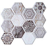 Декоративна ПВХ плитка на самоклейці винтажная 300х300х5мм, ціна за 1 шт, фото 2