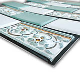 Декоративна ПВХ плитка на самоклейці мятная 300х300х5мм, ціна за 1 шт., фото 4