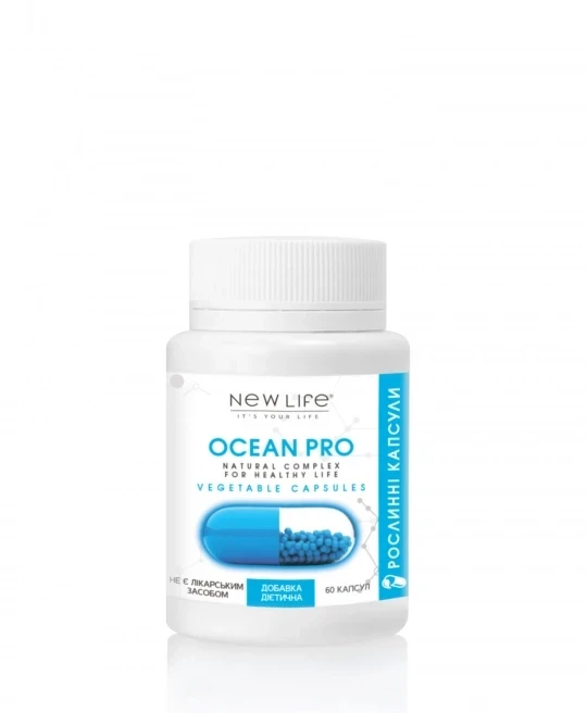 Ocean pro джерело йоду та білка 60 рослинних капсул Нове життя