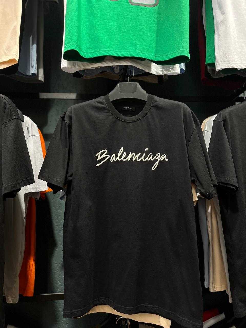 Стильні чорні футболки Balenciaga. Футболки для підлітків. Футболка чоловіча молодіжна та жіноча чорна