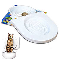 Комплект для приучения кошки к унитазу CitiKitty Toilette / Набор обучения кошек к туалету / Кошачий унитаз