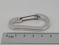 Карабин из алюминия (для брелка/ключей) серебро арт. 03570