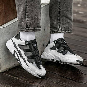 Кросівки жіночі та підліткові Adidas Niteball White/Black