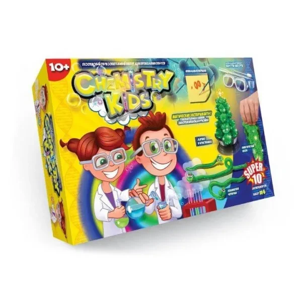 Набір для експериментів Danko Toys CHK-01 CHEMISTRY KIDS безпечний навчальний