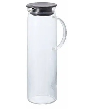 Графин скляний для води з сірою кришкою Hario 1 літр HDP-10PW, фото 1