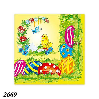 Серветка Великодня Допитливе курча тришарова