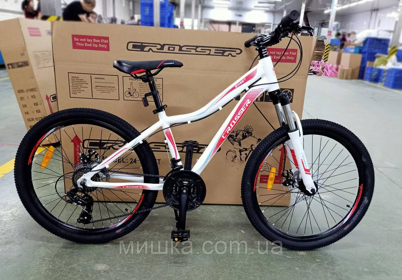 Велосипед Crosser Sweet -1*16 26" білий гірський алюмінієвий