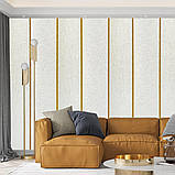 Самоклеючі шпалери бежеві із золотою смужкою 2800х500х2мм (MC-07) SW-00001143, фото 3