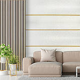 Самоклеючі шпалери бежеві із золотою смужкою 2800х500х2мм (MC-07) SW-00001143, фото 5