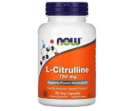 Цитрулін NOW Foods L-Citrulline 750 mg 90 Caps