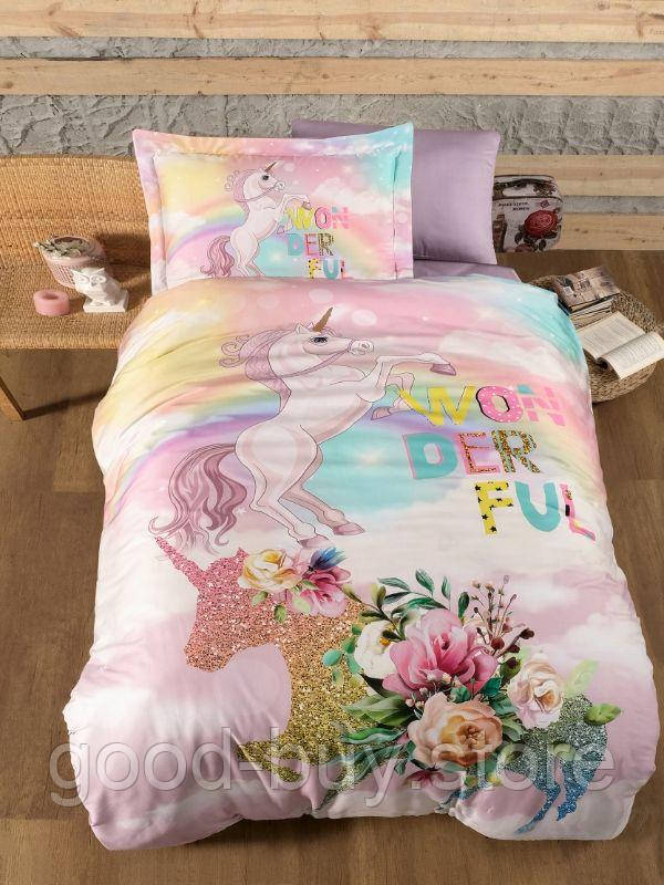 Постільна білизна First choice Rainbow 3D Satin полуторна 160х220