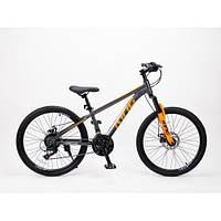 Велосипед детский алюминиевый двухколесный 24дюйма MTB Royal Baby RB24-29 KING 21 скорость / черно-оранжевый