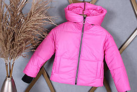 Куртка укорочена демісезонна підліток CHICAGO для дівчинки 9-14 років, рожевого кольору