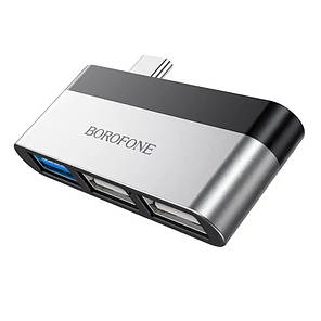 Розгалужувач Type-C на 3USB HUB BOROFONE DH1 (N018790), фото 2