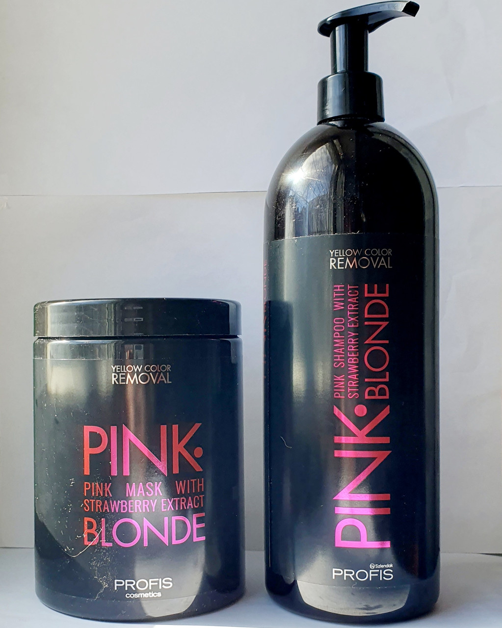 Набір антижовтий шампунь і маска Pink Blond Profis  для волосся з рожевим відтінком 2000 мл