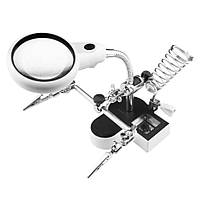 Тримач "третя рука" MG16126AC2 лупа, крокодили, LED-підсвітка