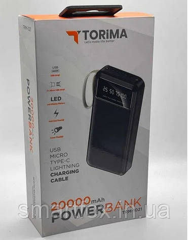 УМБ (Power Bank) TORIMA TRM-1021 20000 mAh, фото 3