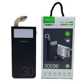 Портативний зарядний пристрій Power Bank Gerlax P6YB 30000mAh, фото 1
