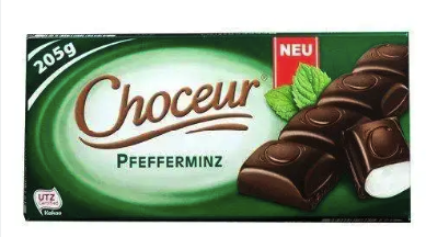 Шоколад чорний із м'ятою Choceur Pfefferminz 200 г