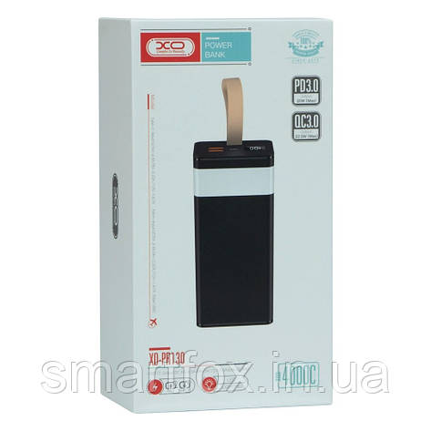 УМБ (Power Bank) XO PR130 PD 20W QC 22.5W 40000 mAh швидке заряджання, фото 1