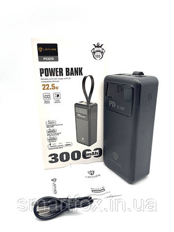 УМБ (Power Bank) LENYES PX321D 30000 mAh 22.5W+QUICK CHARGE+PD (швидке заряджання), фото 2