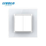 Двоклавішний перехресний вимикач Livolo білий (VL-C7FCMM10A-1WP), фото 2