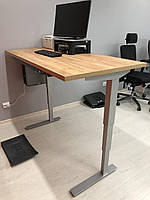 Conset (Данія) 37-112 (Чорний/ Білий/ Сірий): Офісний стіл для роботи сидячи-стоячи (підходить для високих і
