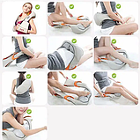 Універсальний роликовий масажер для спини та шиї Massager of Neck Kneading з ІЧ-прогріванням, фото 5