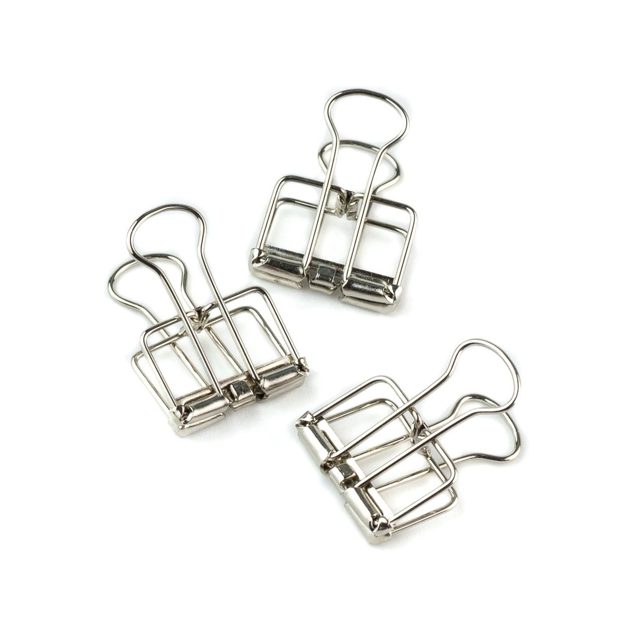 Канцелярський зажим біндер 20*28мм срібло 1шт BIN012, фото 1