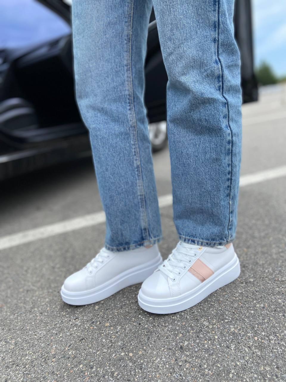 Женские кроссовки Sneakers White Pink v2 40 (25.5см) - фото 3 - id-p1792823164