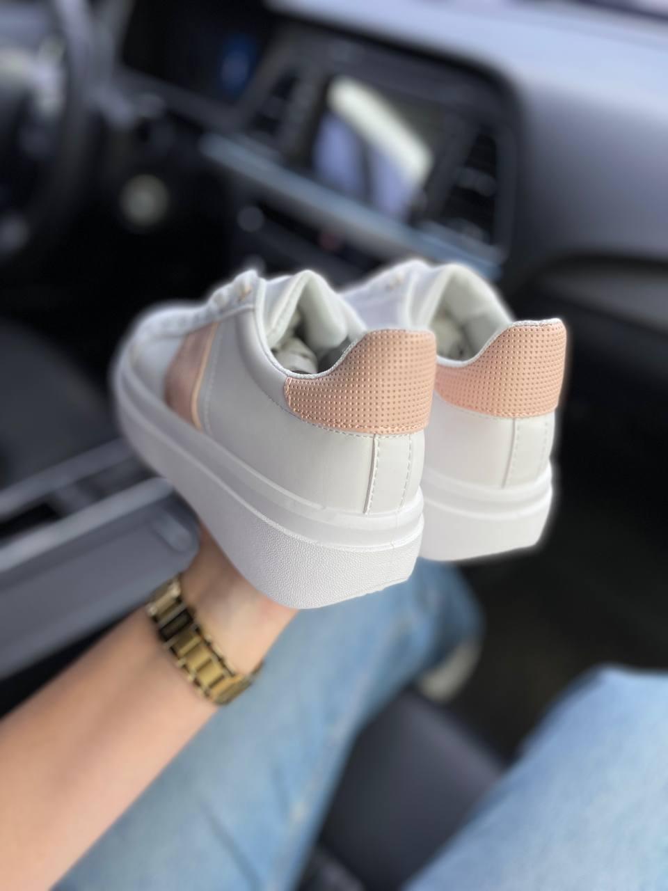 Женские кроссовки Sneakers White Pink v2 40 (25.5см) - фото 4 - id-p1792823164