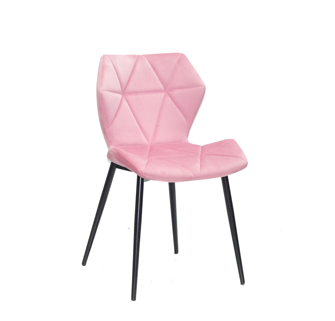 Оксамитовий стілець на металевих чорних ніжках Greg-ML з ергономічним сидінням і стильним дизайном пурпур