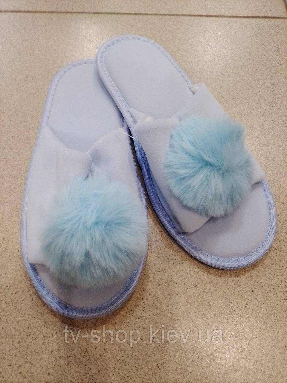 Капці з помпоном р.38,, фото 1