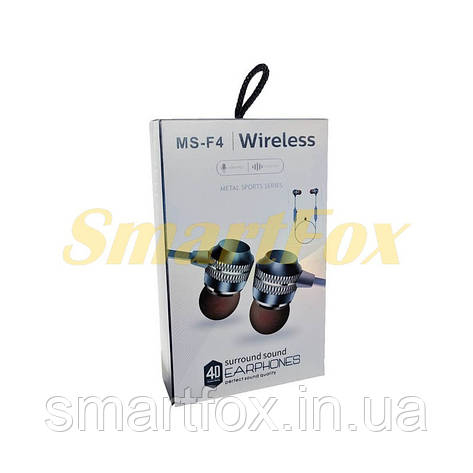 Навушники бездротові Bluetooth Wireless MS-F4, фото 1