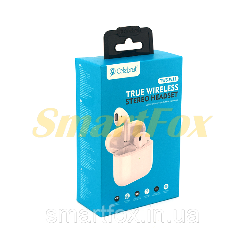 Навушники бездротові Bluetooth Celebrat TWS-W11