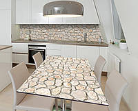Наклейка 3Д виниловая на стол Zatarga «Старая кладка» 600х1200 мм для домов, квартир, столов, кофейн, кафе