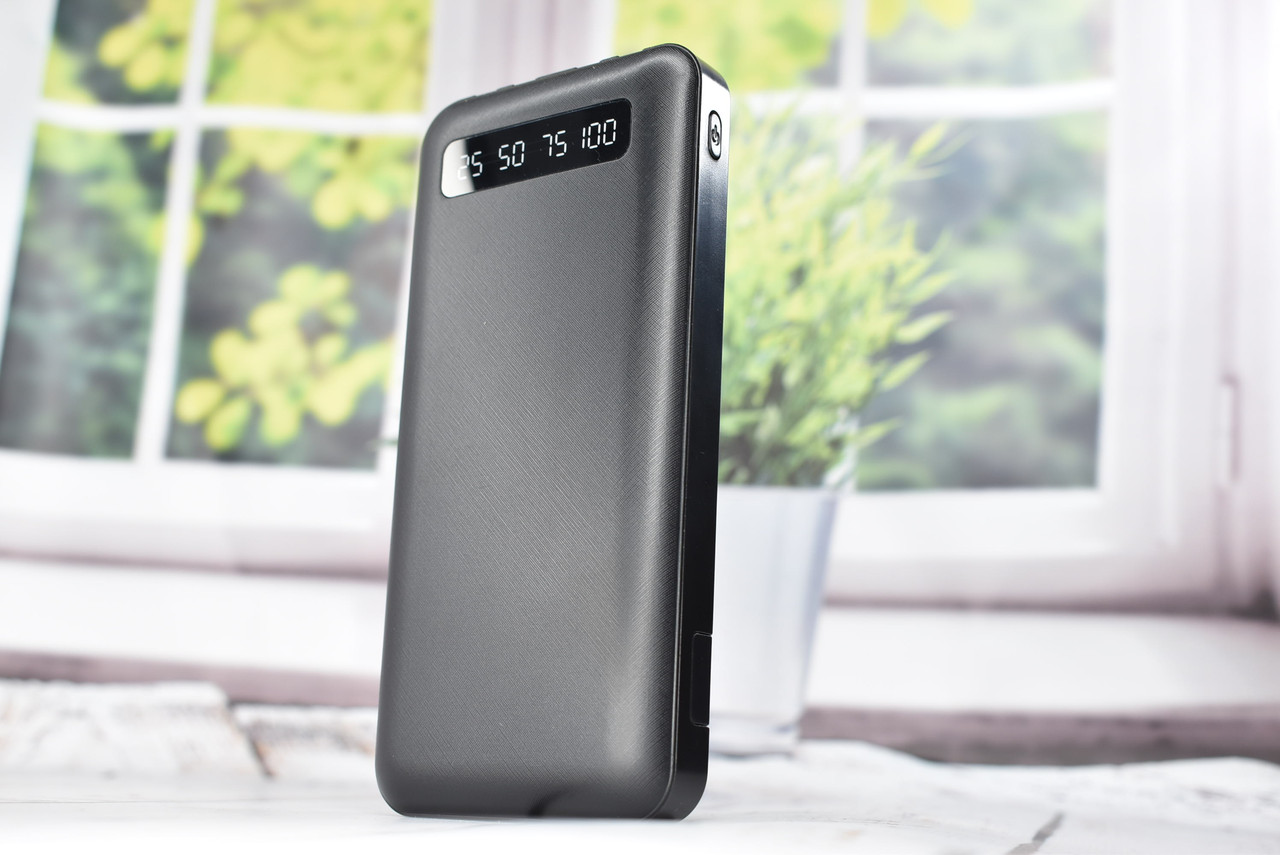 Універсальна мобільна батарея KJ-Z23 Black 10000 mAh 5 В з ліхтариком