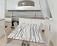 Наклейка 3Д виниловая на стол Zatarga «Прерывистые параллели» 600х1200 мм для домов, квартир, столов, кофейн,
