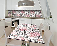 Наклейка 3Д виниловая на стол Zatarga «Винтажная скатерть» 600х1200 мм для домов, квартир, столов, кофейн,