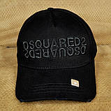 Брендова кепка Dsquared2 чорна модна бейсболка Дискваред чорна Топ якість Туреччина, фото 6