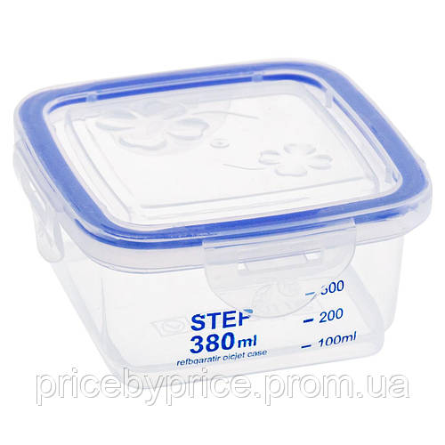 Купить Контейнер пластиковый квадратный 380мл прозрачный, цена 59.99 ...