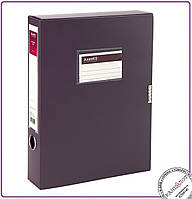 Папка-коробка на липучці. Ширина 60мм, поліпропілен. Сливова (1760-11-a)