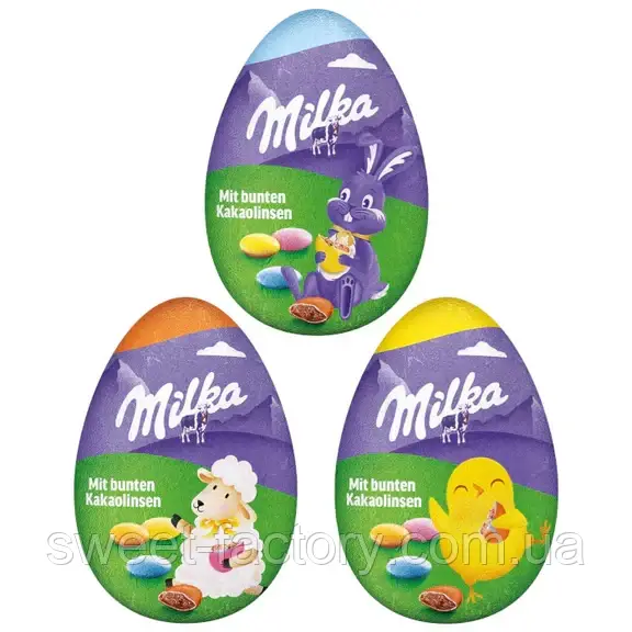 Шоколадне яйце Milka Easter Egg з драже 50g