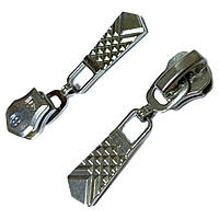 Бігунки для блискавки МЕТАЛ тип-8 з вісюлькою Нікель