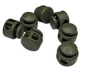 Фіксатор для шнура пластиковий No115  колір Хакі